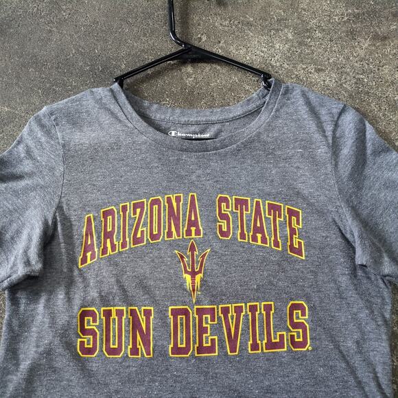 Arizona State Sun Devils Crop Top Shirt Womens M Gray Cropped Retro Y2K College - Picture 2 of 7